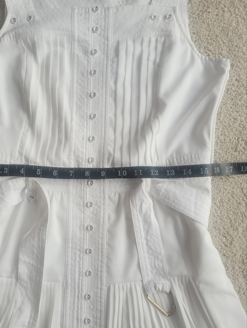 *NWT* White House Black Market Pleated Utility Midi Sundress Sz 6 - Picture 8 of 11
